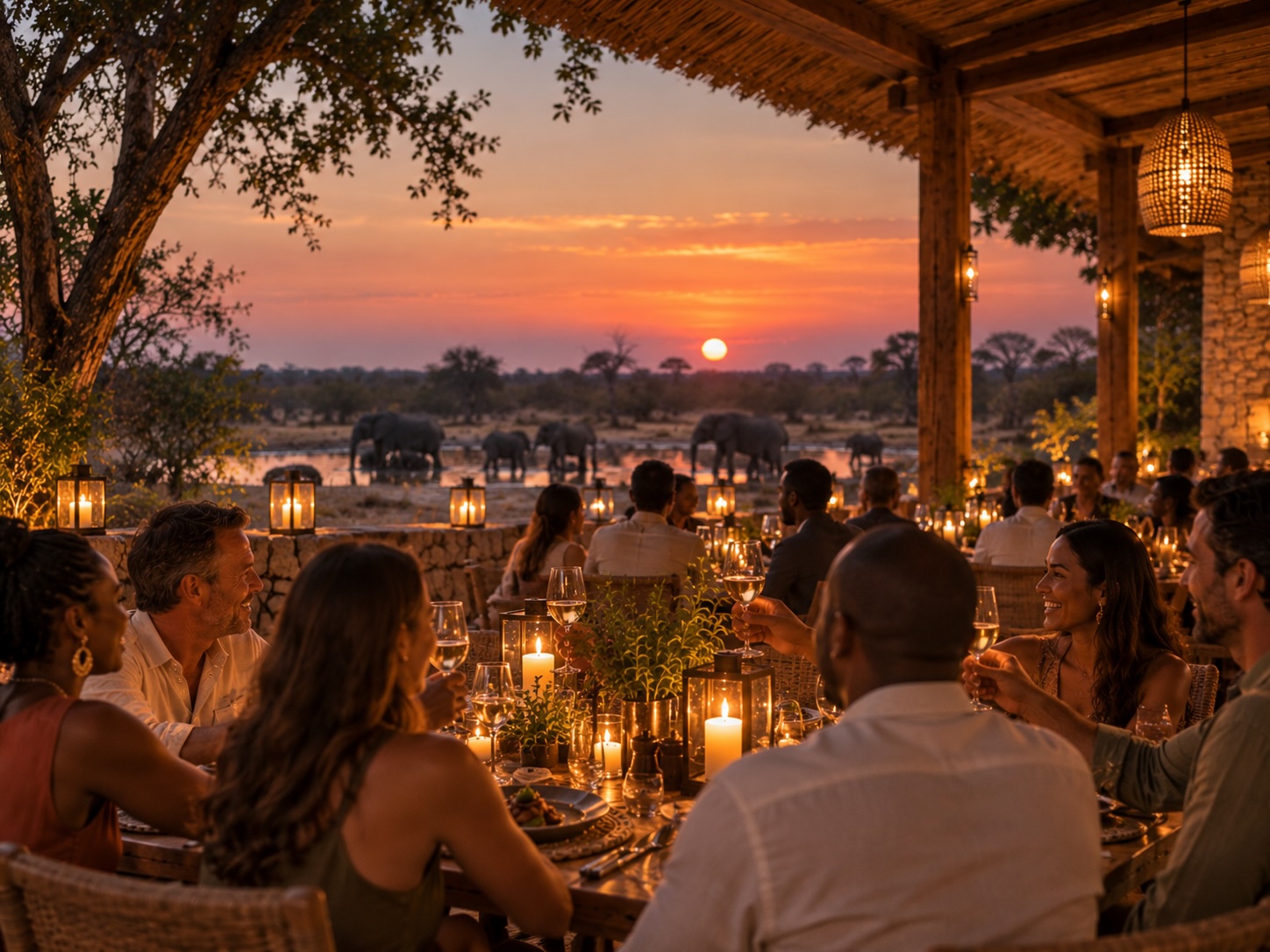 New Year's Eve celebration at Gobelo in Hwange
