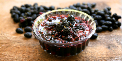 Mulberry breakfast compote