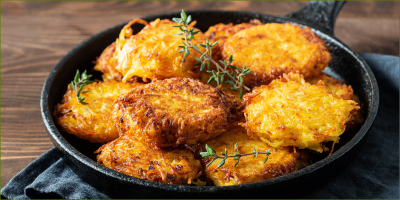 Sweet potato and garden herb fritters