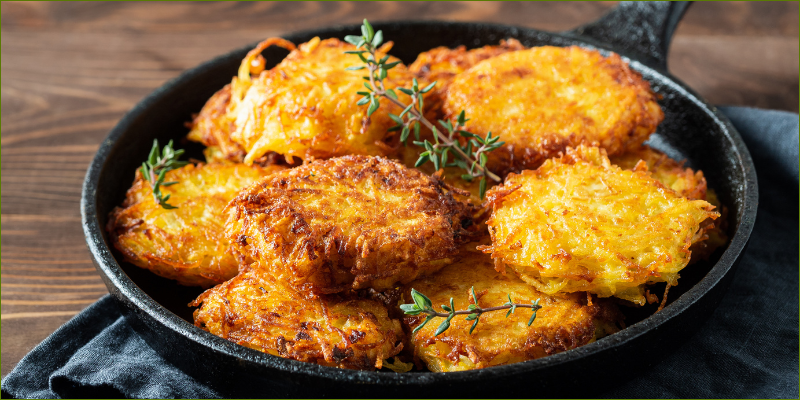Sweet potato and garden herb fritters